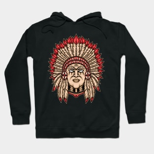 Native american illustration Hoodie